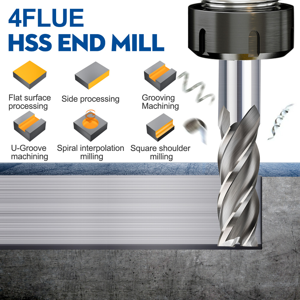 XCAN HSS Milling Cutter 4 Flut - Diy Cnc Router Electronics recension och pris