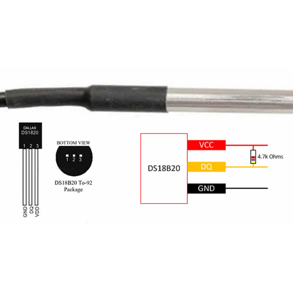 1PCS Waterproof DS18B20 thread - Ds18B20 Temperature Sensor recension och pris