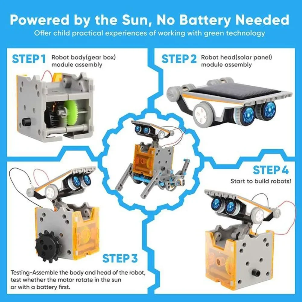 13 in 1 Solar Powered Robot Sc - Diy Electronics For Kids recension och pris