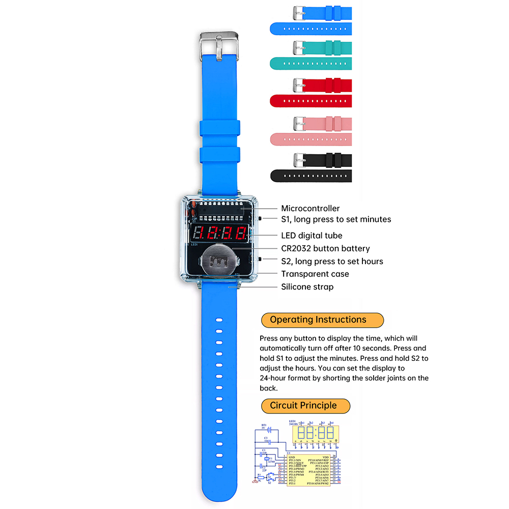 DIY Electronic Watch Kit 0.28' - Diy Electronics For Kids recension och pris